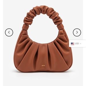 JW PEI Ruched Nutella Hobo Handbag